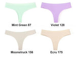 Elosung 4 Pcs Women's  Low Waist Cotton Thong Size Underwear