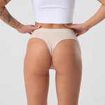 Elosung 4 Pcs Women's  Low Waist Cotton Thong Size Underwear