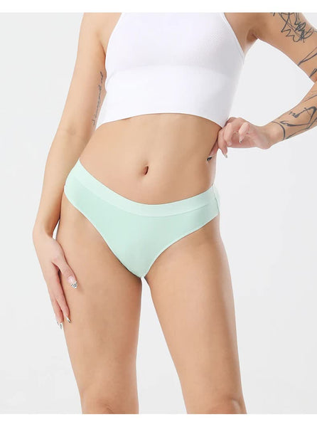 Elosung 4 Pcs Women's  Low Waist Cotton Thong Size Xl Underwear