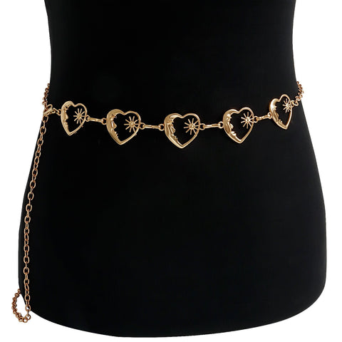 Veile Studios Elosung 2 Pcs Sun Flower Statement Body Chain Belt Women's Adjustable Waist Jewelry Style 6 Body Chains