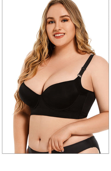 34/75B Black Corrective Posture Bra Minimizes Side Boob Shapes And Lifts Bras