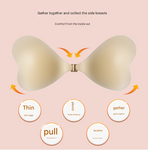 2 Pairs Of Heart Shaped Silicone Breast Stickers Invisible Push Up Bra Size A Cup Brown Skin Colour Bras