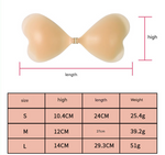 2 Pairs Of Heart Shaped Silicone Breast Stickers Invisible Push Up Bra Size A Cup Brown Skin Colour Bras