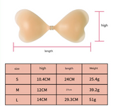 2 Pairs Of Heart Shaped Silicone Breast Stickers Invisible Push Up Bra Size A Cup Brown Skin Colour Bras