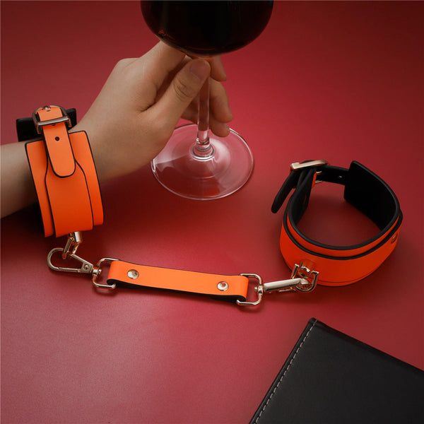 Pu Leather  Cuff Wrist/Ankle Restraint Sold Individually(Luminous Pink Anklet) Cuffs & Shackles