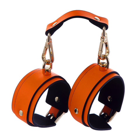 Adjustable Pu Leather  Cuff Wrist/Ankle Restraint Sold Individually(Luminous Orange Anklet) Cuffs & Shackles