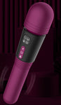 (Purple) Powerful Dual Stimulation Wand  Heated Tip Multi Mode Lcd Display Massagers & Wands