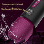 (Purple) Powerful Dual Stimulation Wand  Heated Tip Multi Mode Lcd Display Massagers & Wands