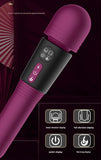 (Purple) Powerful Dual Stimulation Wand  Heated Tip Multi Mode Lcd Display Massagers & Wands