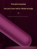 (Purple) Powerful Dual Stimulation Wand  Heated Tip Multi Mode Lcd Display Massagers & Wands
