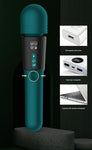 (Purple) Powerful Dual Stimulation Wand  Heated Tip Multi Mode Lcd Display Massagers & Wands