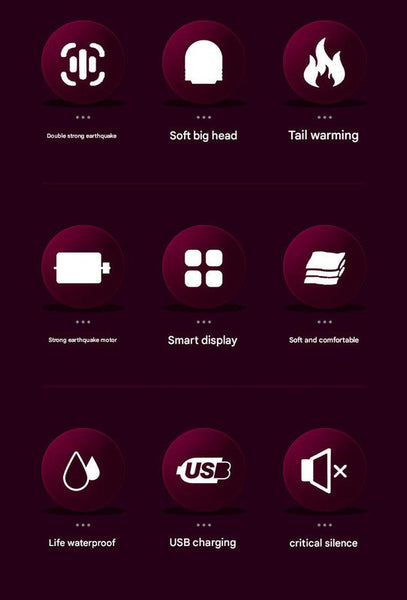 Powerful Dual Stimulation Wand  Heated Tip Multi Mode Lcd Display Green Massagers & Wands