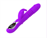 (Purple)Ultimate G Spot & Clitoral Rabbit  Telescopic Heated Rotating G Spot s