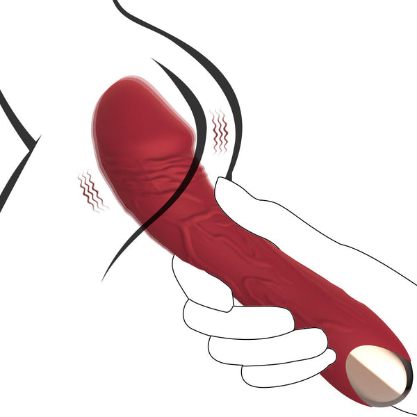 Dark Red Intense Pleasure G Spot  20 Speed Rechargeable Silicone Wand With Magnetic Charging G Spot s