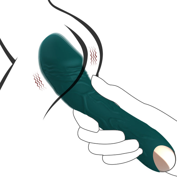 Dark Green Intense Pleasure Spot  20 Speed Rechargeable Silicone Wand With Magnetic Charging G Spot s
