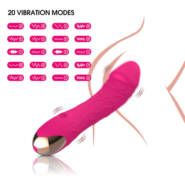 Dark Green Intense Pleasure Spot  20 Speed Rechargeable Silicone Wand With Magnetic Charging G Spot s