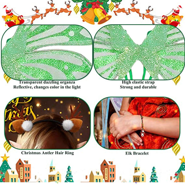 Purple Sparkling Fairy Lightweight Glitter Butterfly Costume Accessory For Kids & Adults Wings