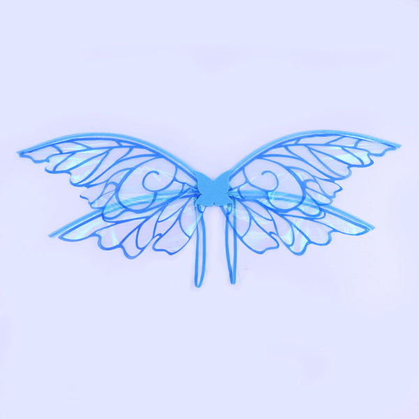 Blue Enchanting Iridescent Fairy Sparkle Butterfly Elf For Costume Parties Cosplay & Dress Up Fun Wings