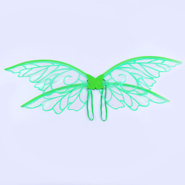 Green Enchanting Iridescent Fairy Sparkle Butterfly Elf For Costume Parties Cosplay & Dress Up Fun Wings