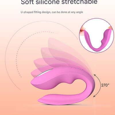 Purple Blisslink U Shaped Wearable Couple's  With Remote 12 Modes For Shared Intimacy & Solo Fun Wireless s