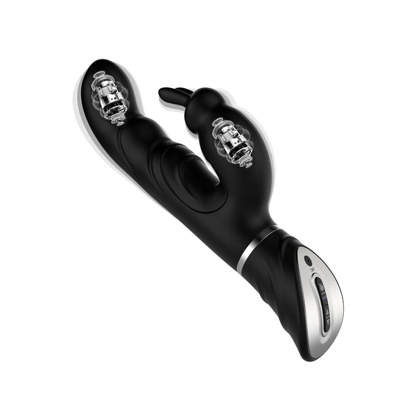 Black Dual Action Rabbit  Female Pleasure Toy (Usb Rechargeable) Rabbit s