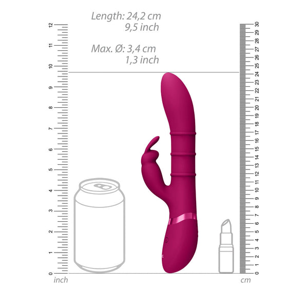 Vibe Sora Pink 24.2Cm Usb Rechargeable Rabbit  Rabbit s