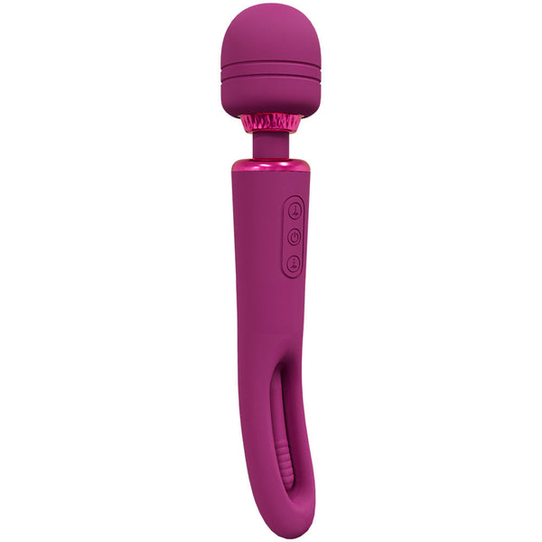 Vive Kiku Pink 25.2 Cm Usb Rechargeable Dual End Massage Wand With Flapping Tip Massagers & Wands