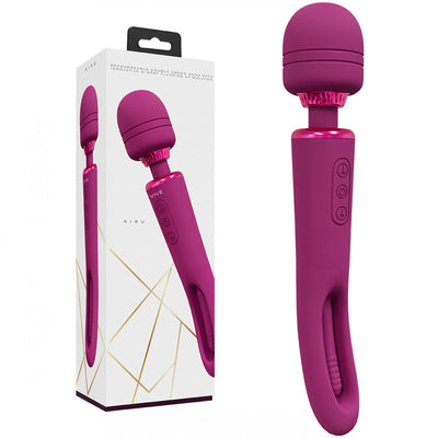 Vive Kiku Pink 25.2 Cm Usb Rechargeable Dual End Massage Wand With Flapping Tip Massagers & Wands
