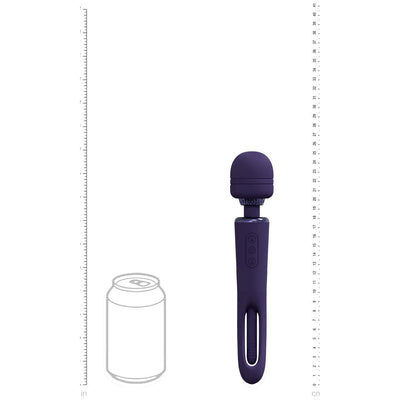 Vive Kiku Purple 25.2 Cm Usb Rechargeable Dual End Massage Wand With Flapping Tip Massagers & Wands
