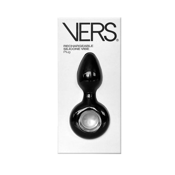 Vers Rechargeable Silicone Plug Vibe Black 12.5 Cm Usb Vibrating Butt Vibrating Butt Plugs