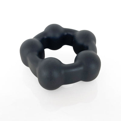 Vers Liquid Silicone Steel Motion C Ring Black  With Balls  Rings