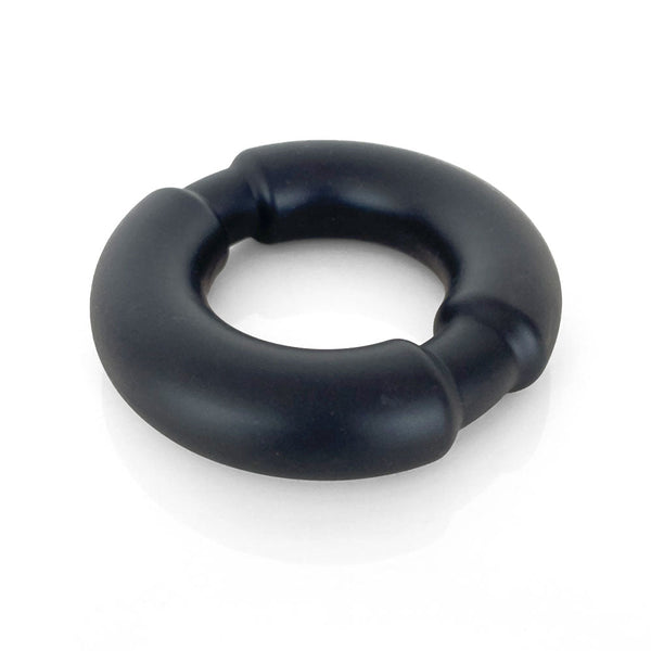 Vers Liquid Silicone Weighted Steel Core C Ring Black  With  Rings