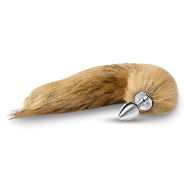 Whipsmart Furry Tales 14 Inch Brown Fox Tail Metal 6.3 Cm Butt Plug With Non Vibrating Butt Plugs