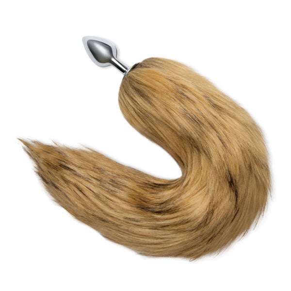 Whipsmart Furry Tales 14 Inch Brown Fox Tail Metal 6.3 Cm Butt Plug With Non Vibrating Butt Plugs