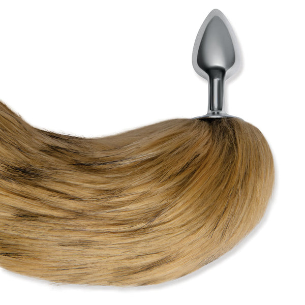 Whipsmart Furry Tales 14 Inch Brown Fox Tail Metal 6.3 Cm Butt Plug With Non Vibrating Butt Plugs