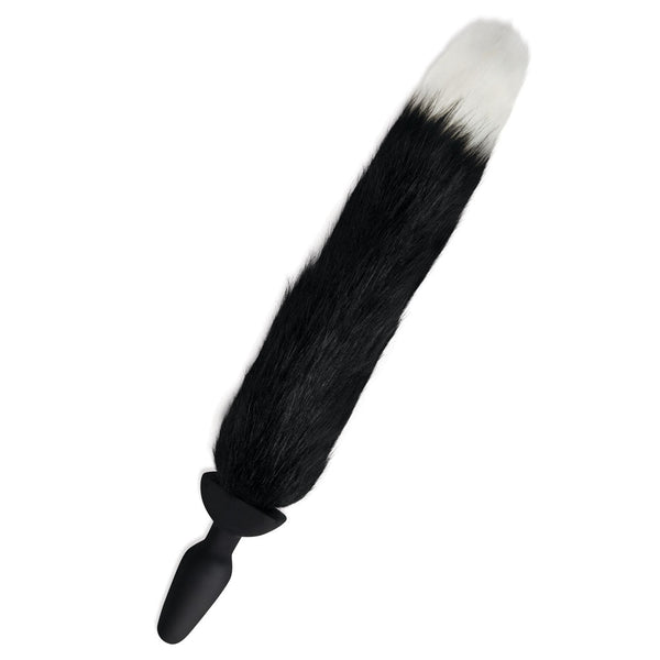 Whipsmart Furry Tales Silicone Foxtail Rechargeable Butt Plug Black 9.5 Cm Vibrating With Tail & Remote Control Vibrating Butt Plugs