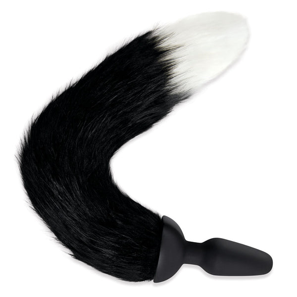 Whipsmart Furry Tales Silicone Foxtail Rechargeable Butt Plug Black 9.5 Cm Vibrating With Tail & Remote Control Vibrating Butt Plugs
