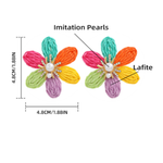 Veile Studios Women Ladies Party Accessories Flower Fashion Jewellery Earrings