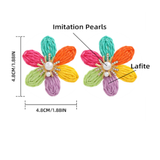 Veile Studios Women Ladies Party Accessories Flower Fashion Jewellery Earrings
