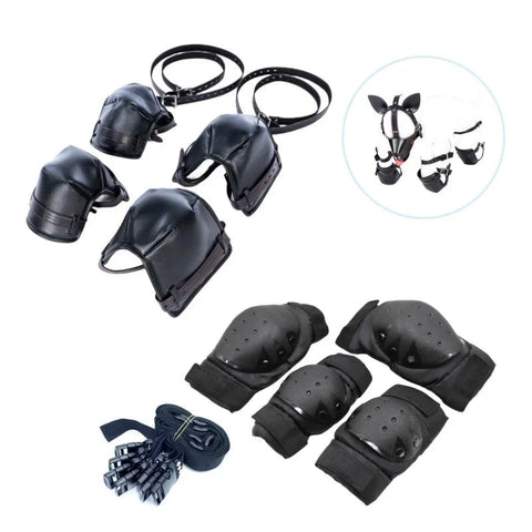 Restraint Kits & Sets Bdsm Bondage Gears Fetish Dog Slave Crawling Costume For Couples