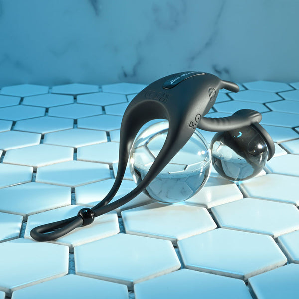 Zero Tolerance Saddle Up Black Usb Rechargeable Vibrating  & Ball Rings  Rings