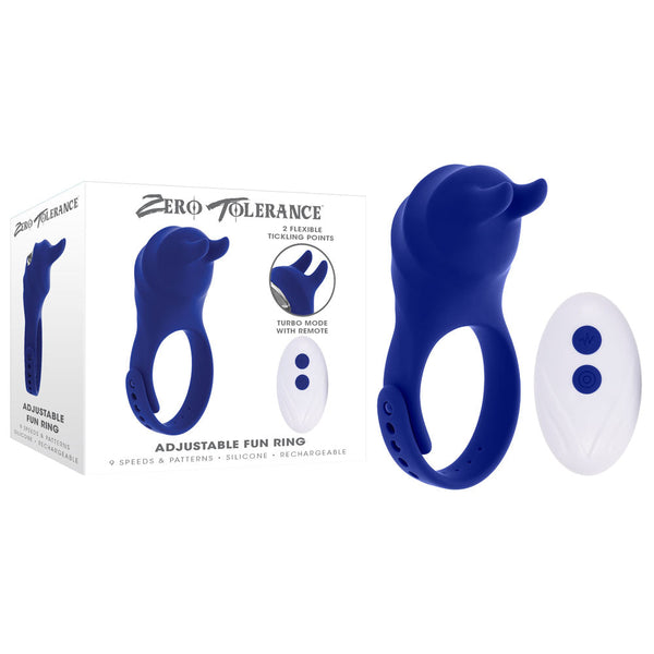 Zero Tolerance Adjustable Fun Ring Blue Usb Rechargeable  With Wireless Remote  Rings