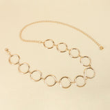 Veile Studios Fashion Circle Metal Waist Chain Belt Women Decorative Dress Hollow Accessories Body Chains