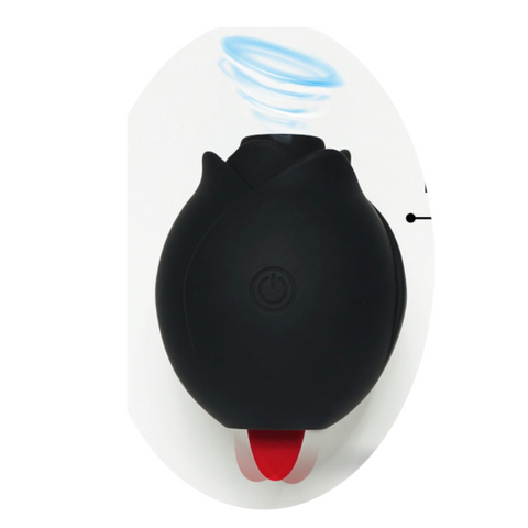 Black Rose Shaped App Controlled Suction & Tongue Massager Sensual Chest Teasing Adult Toy Suction s