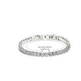 Bracelets Veile Studios Adjustable Detachable Titanium Steel Double Buckle Zircon Tennis Bracelet