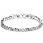 Bracelets Veile Studios Adjustable Detachable Titanium Steel Double Buckle Zircon Tennis Bracelet