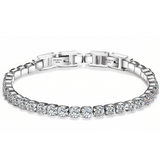Bracelets Veile Studios Adjustable Detachable Titanium Steel Double Buckle Zircon Tennis Bracelet