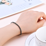 Bracelets Veile Studios Adjustable Detachable Titanium Steel Double Buckle Zircon Tennis Bracelet