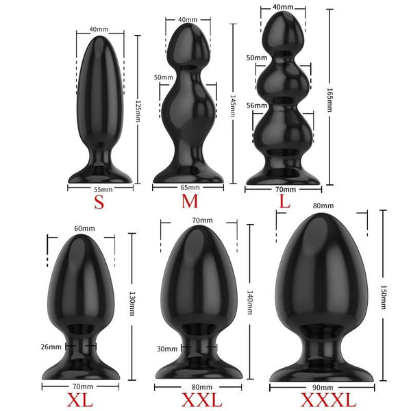Silicone Anal Plugs Huge Sizes With Suction Cups Anal Balls & Beads