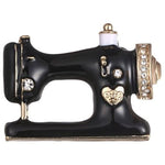 Brooches Veile Studios Alloy Brooch Oil Drawing Sewing Machine Black